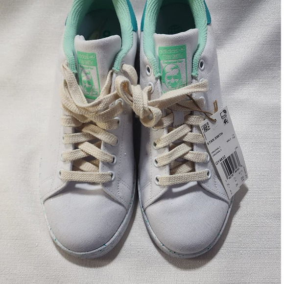 Adidas Stan Smith White Mint Rush Green Athletic Sneakers size 8 main image 7